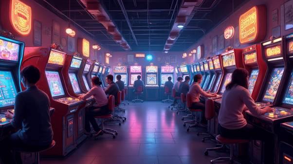 digital arcade culture, arcade gaming history, modern arcade trends, nostalgia arcade experience, arcade gaming revival, retro arcade games, arcade entertainment venues, esports arcades, immerse arcade culture, arcade entertainment options